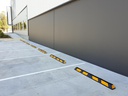 Rubber Wheel Stop Black/Yellow 1650x150x100mm 14kg