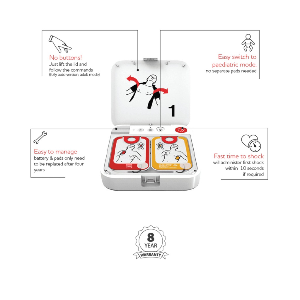 CR-2E-A LifePak CR2 Essential Fully-Automatic Defibrillator