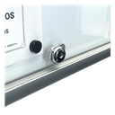 Lockable Indoor Whiteboard Notice Board 890H x 1200W x 35D mm (15xA4)