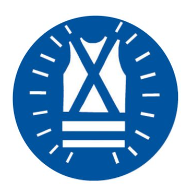 200mm Round Sticker - Safety Vest