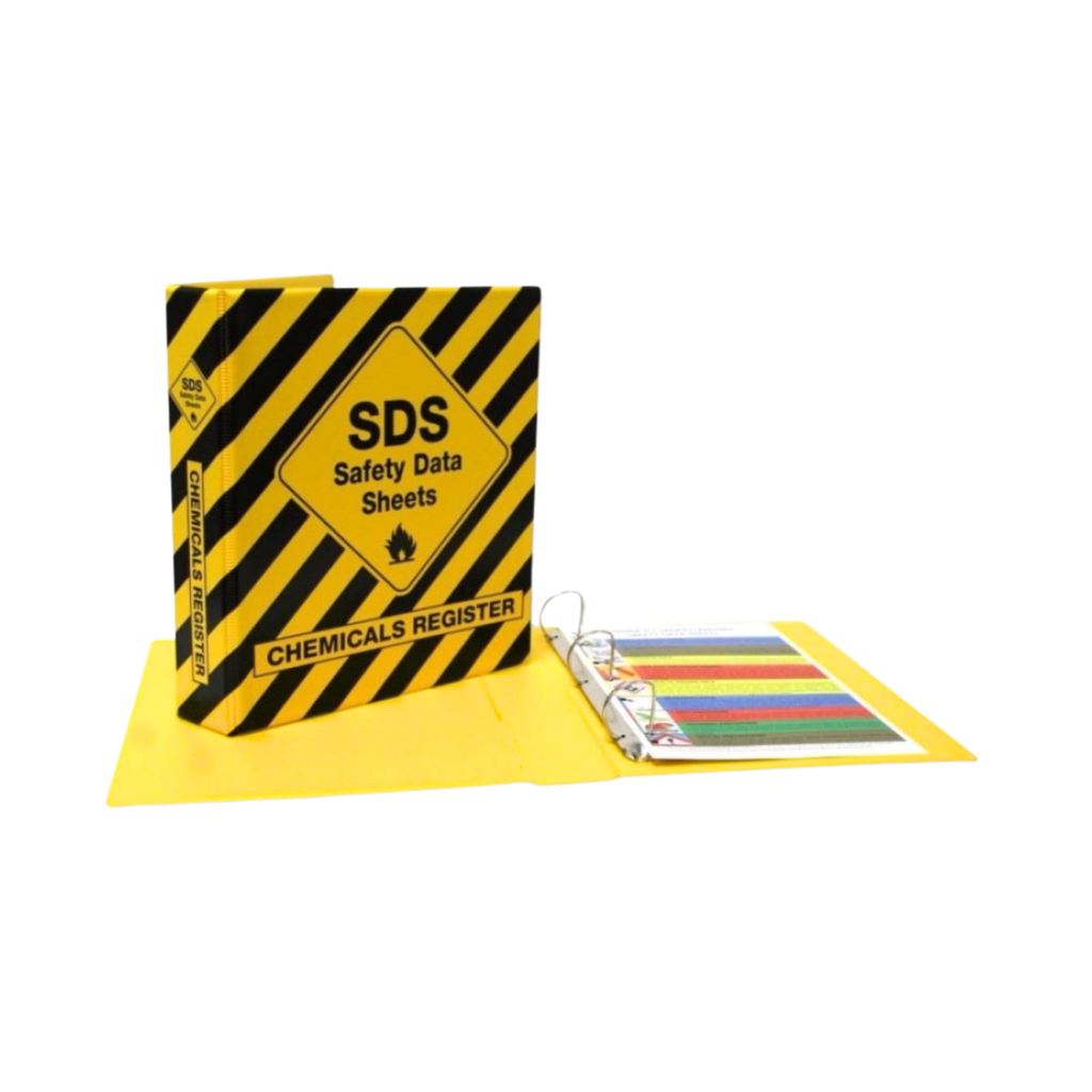 Black/Yellow SDS Binder Folder - 40mm - 2 Ring
