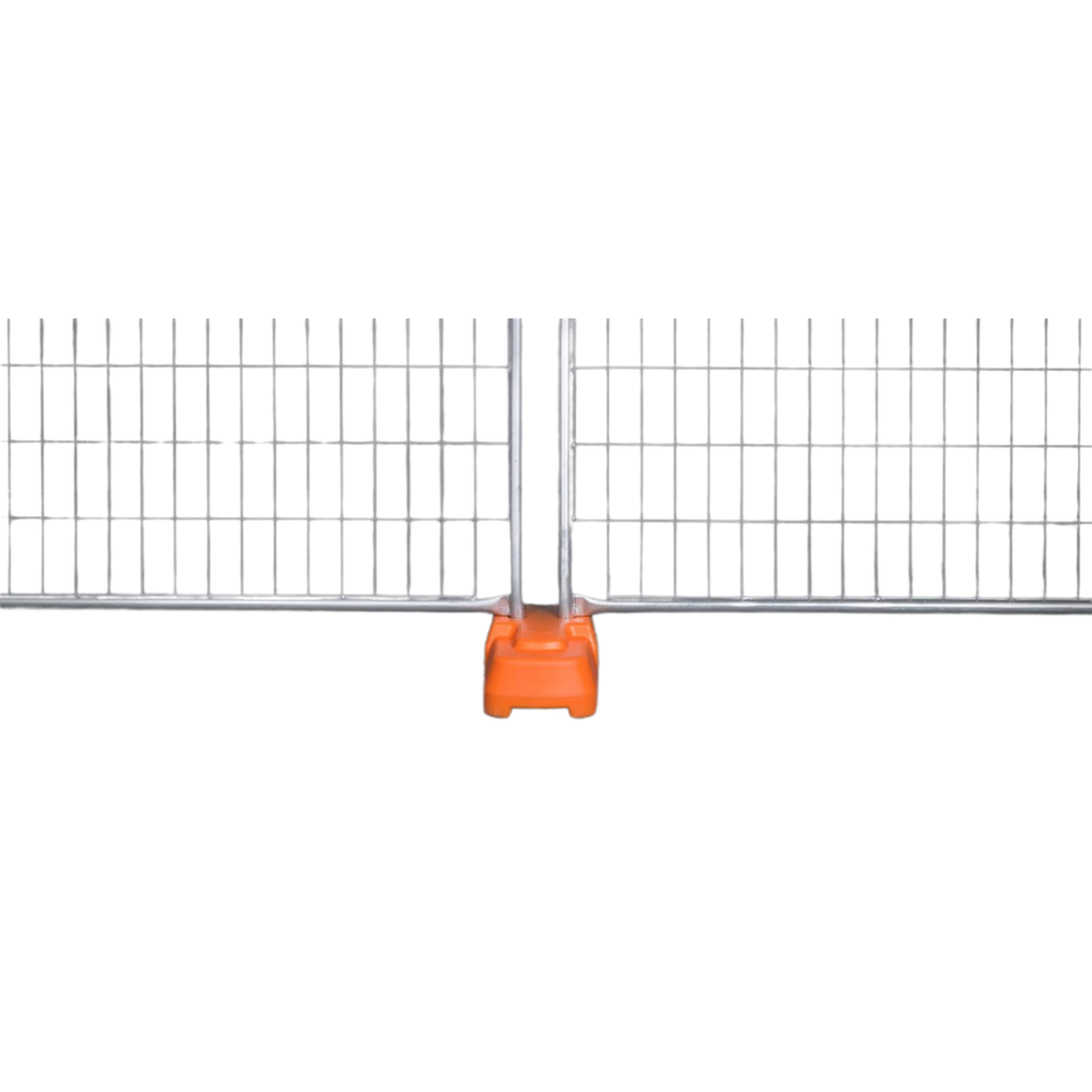 Blowmoulded Concrete Filled Block Orange 20kg - for Temporary Fence