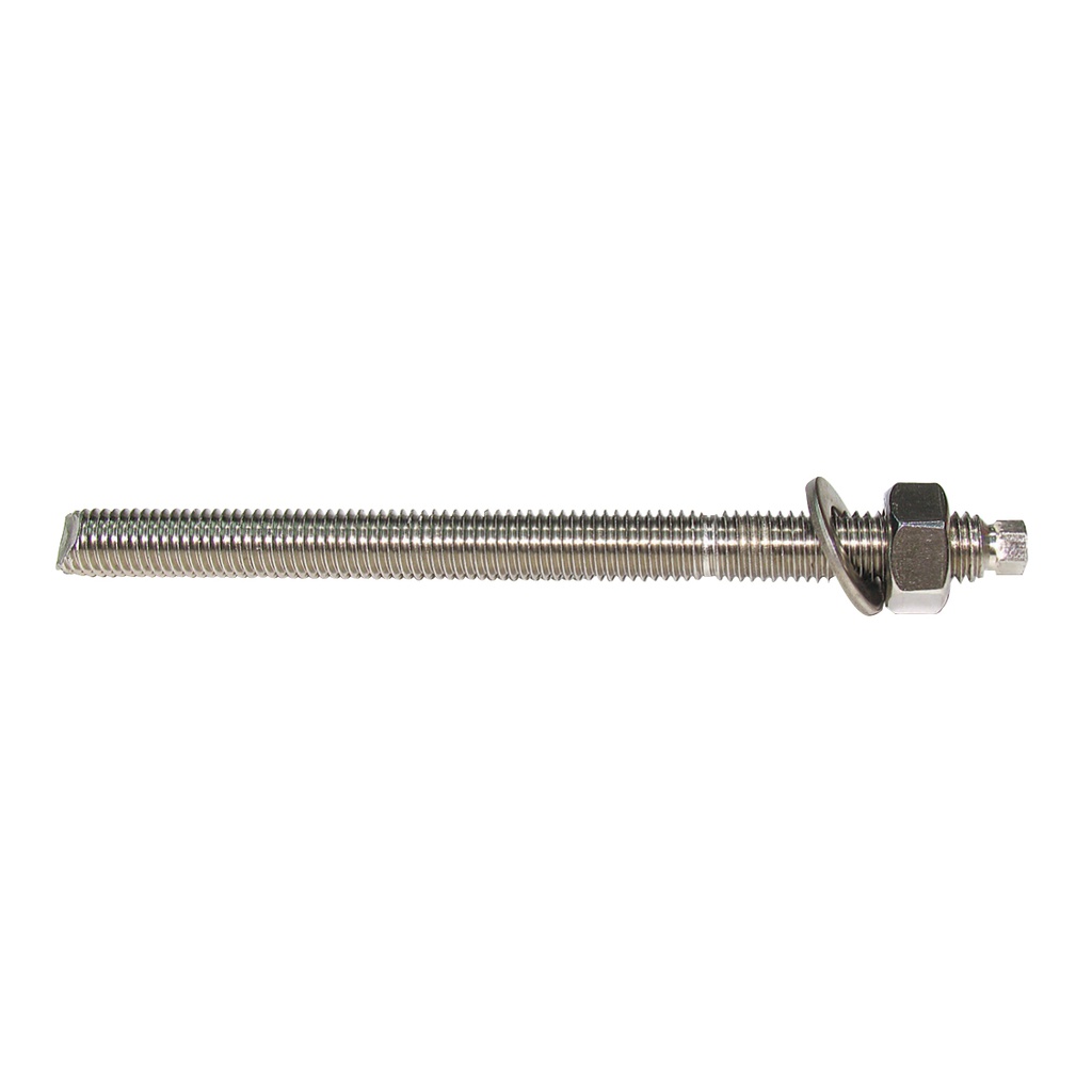 Chemical Anchor Stud 316 Stainless M10 x 130mm w/nuts &amp; washers
