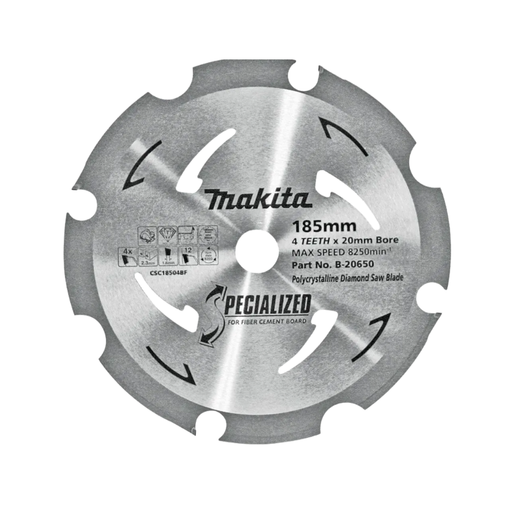Fibre Cement Saw Blade 185mm 4T (PCD)