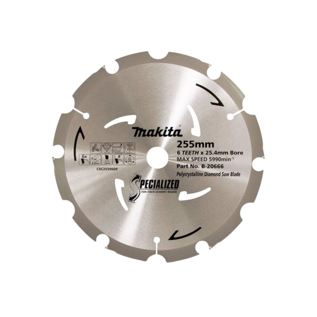 Fibre Cement Saw Blade 250mm 6T (PCD)
