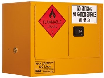 Flammable Safety Cabinet 100L - 800mmH x 920mmW x 615mm D (Under Bench)