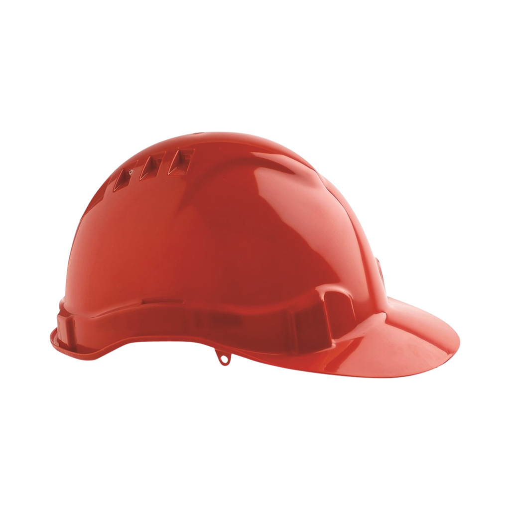 Hard Hat - Vented with adjustable harness - Red