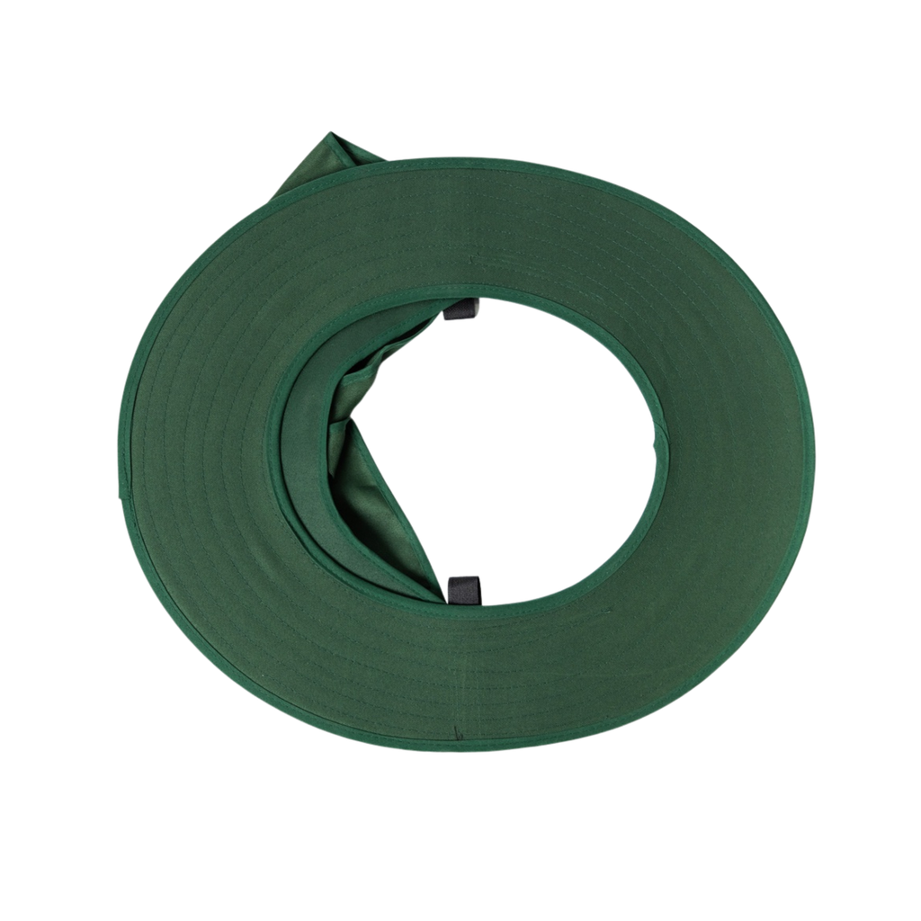 Hard Hat Cotton Brim w/- neck flap - GREEN