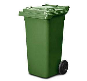 Plastic Wheelie Bin - 120 Litre - Green