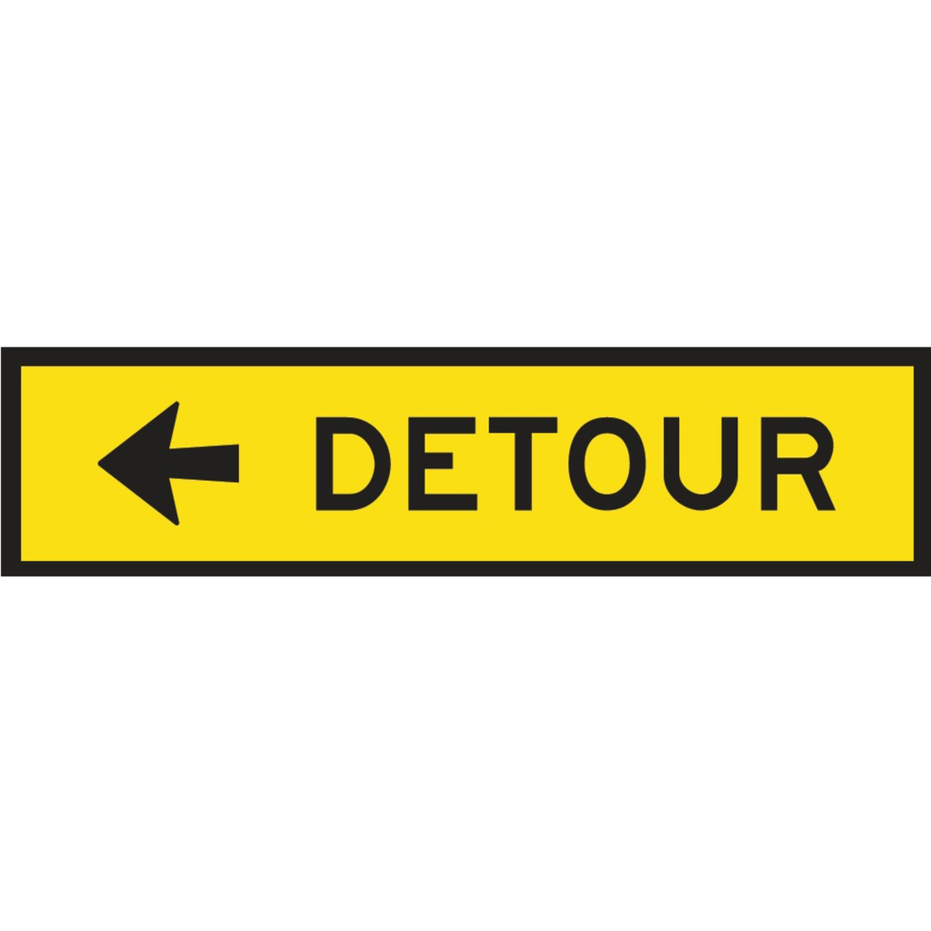 Boxed Edge Sign Metal Class 1W Reflective 1200 x 300mm - Detour