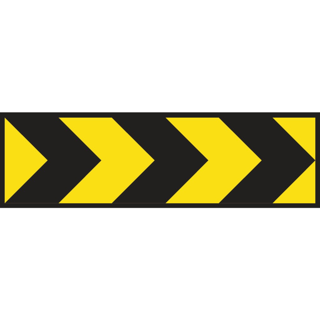 Boxed Edge Sign Metal Class 1W Reflective 1500 x 450mm - Directional Arrows