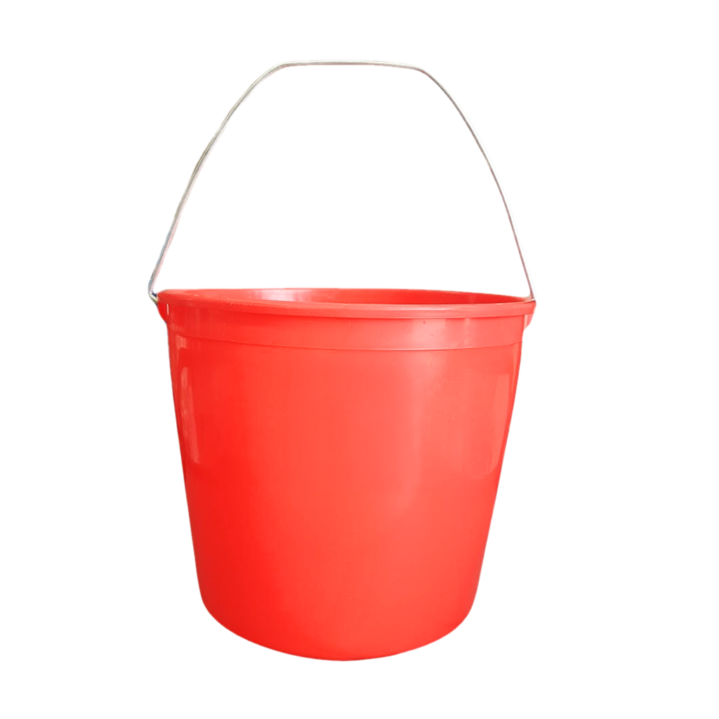 Soft Flexible 10L Red Bucket w/- Handle