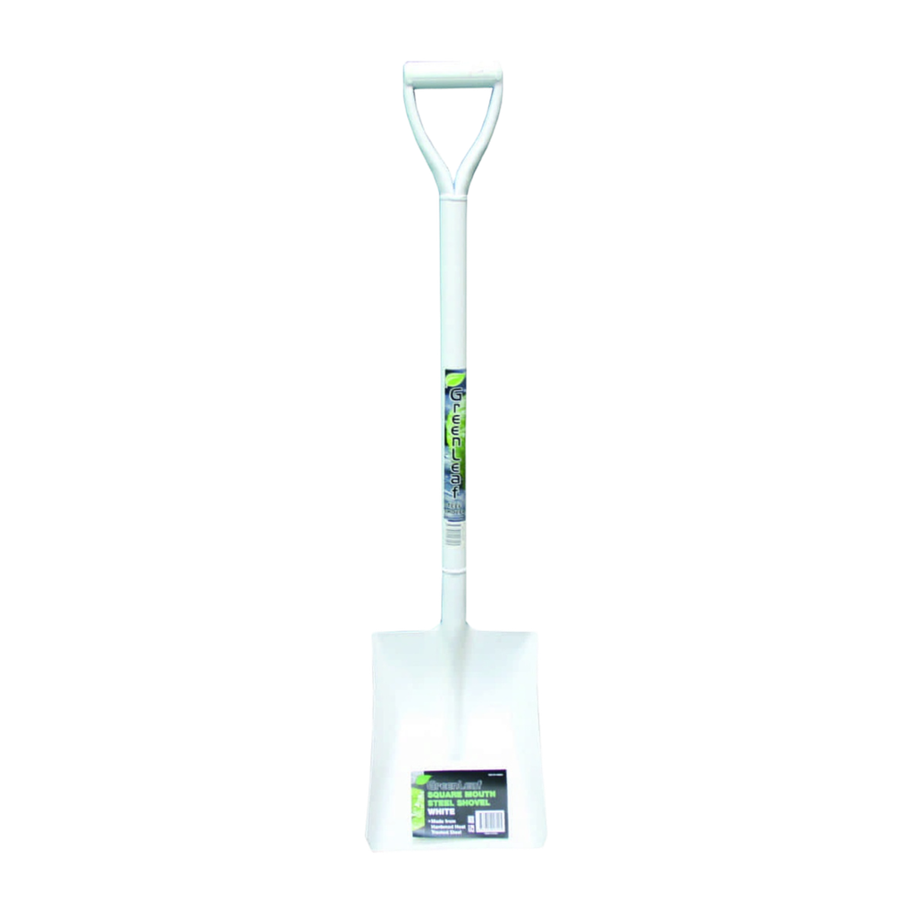 Square Mouth Shovel - 'D' Handle - 39&quot; - White