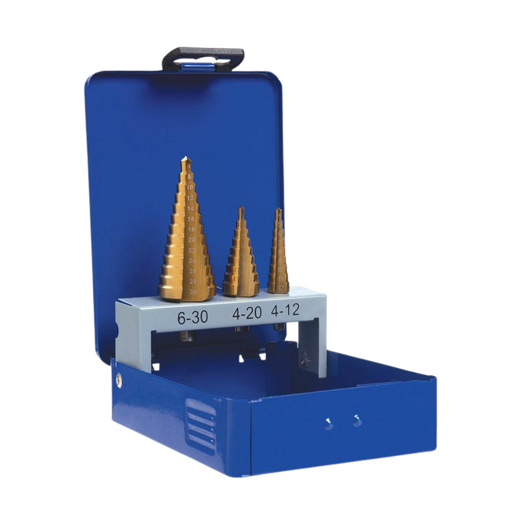 Step Drill Set - 4-12mm, 4-20mm, 6-30mm