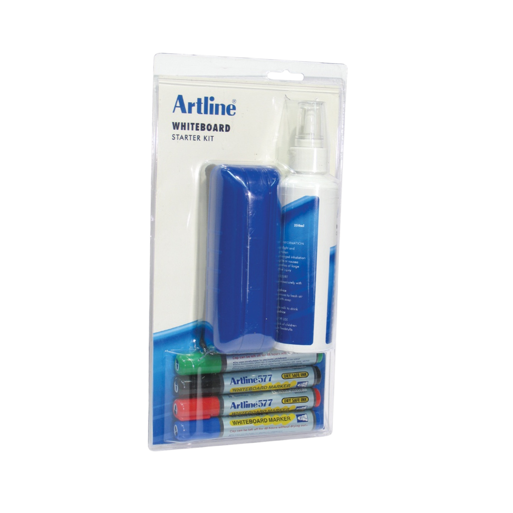 White Board Starter Kit (incl 4 Markers, Eraser)