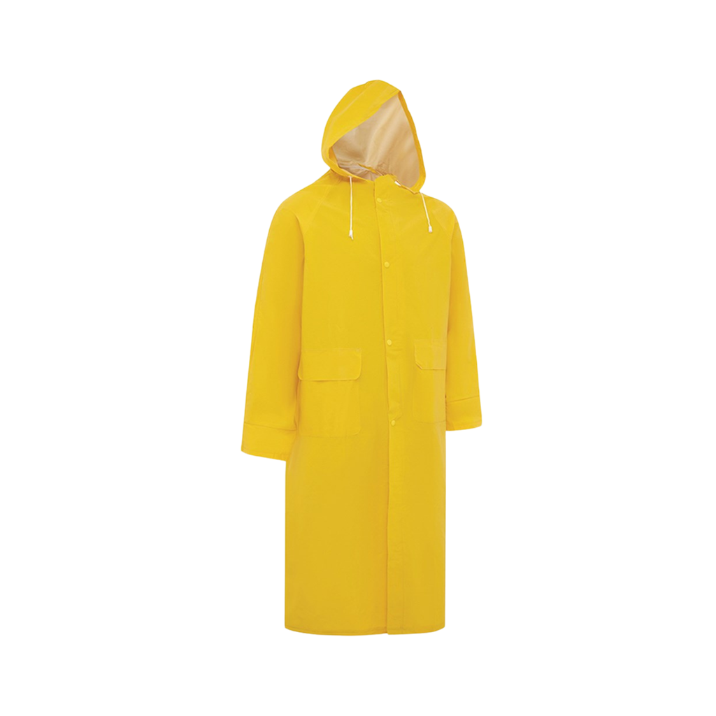 Yellow PVC Rain Coat - Full Length - Size L