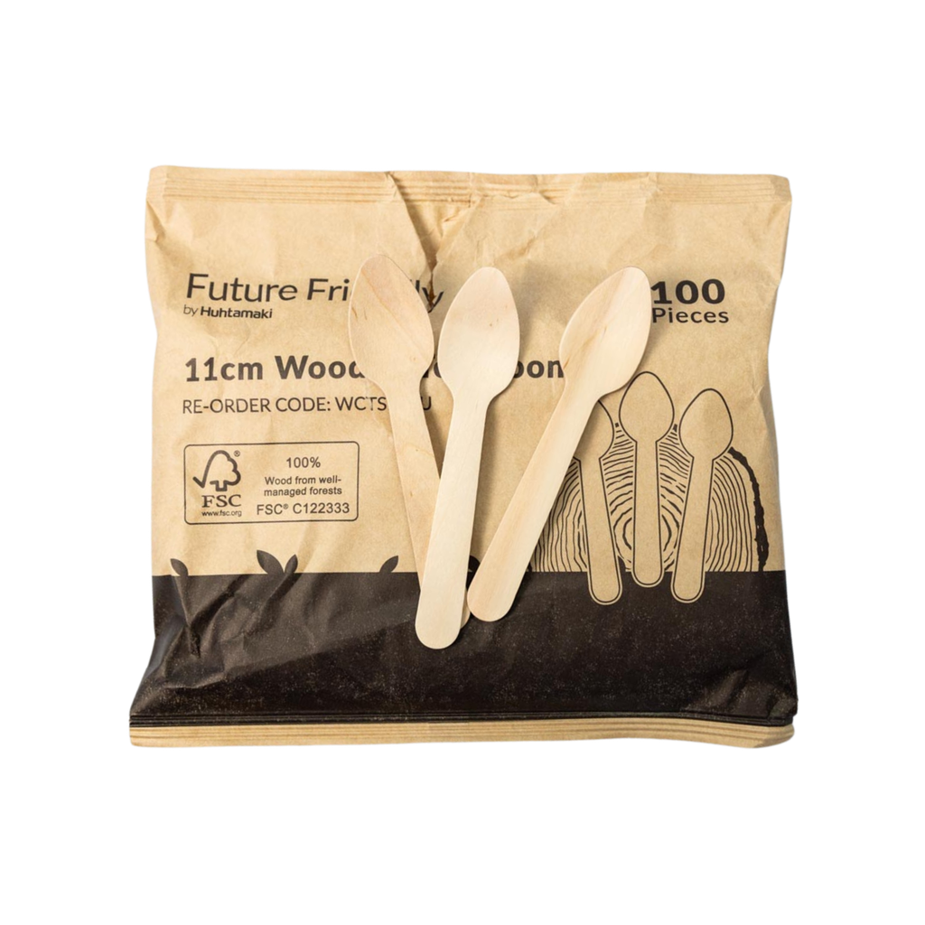 Wooden Bamboo Disposable Spoons (Pack of 100)
