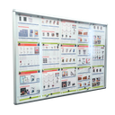 Lockable Indoor Whiteboard Notice Board 890H x 1200W x 35D mm (15xA4)