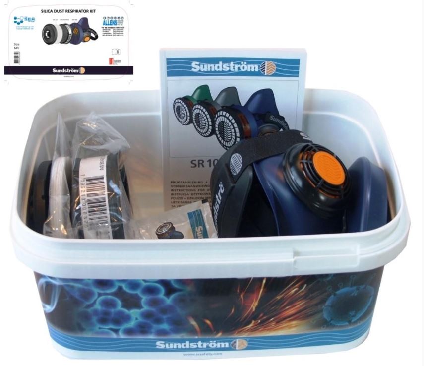 Sundstrom SR100 Half Face Resp Silica Kit Size: S/M