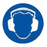 200mm Round Sticker - Hearing Protection