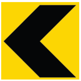 Victoria Multi Message Sign 600 x 600mm Class 1 Coreflute - Lateral Shift Marker