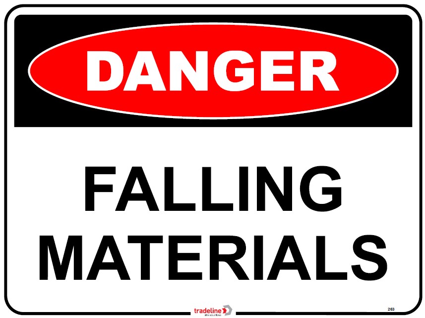 Safety Sign 600 x 450mm - Falling Material