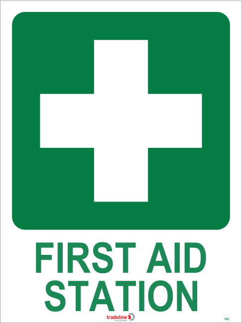 Safety Sign 600 x 450mm - First Aid Station
