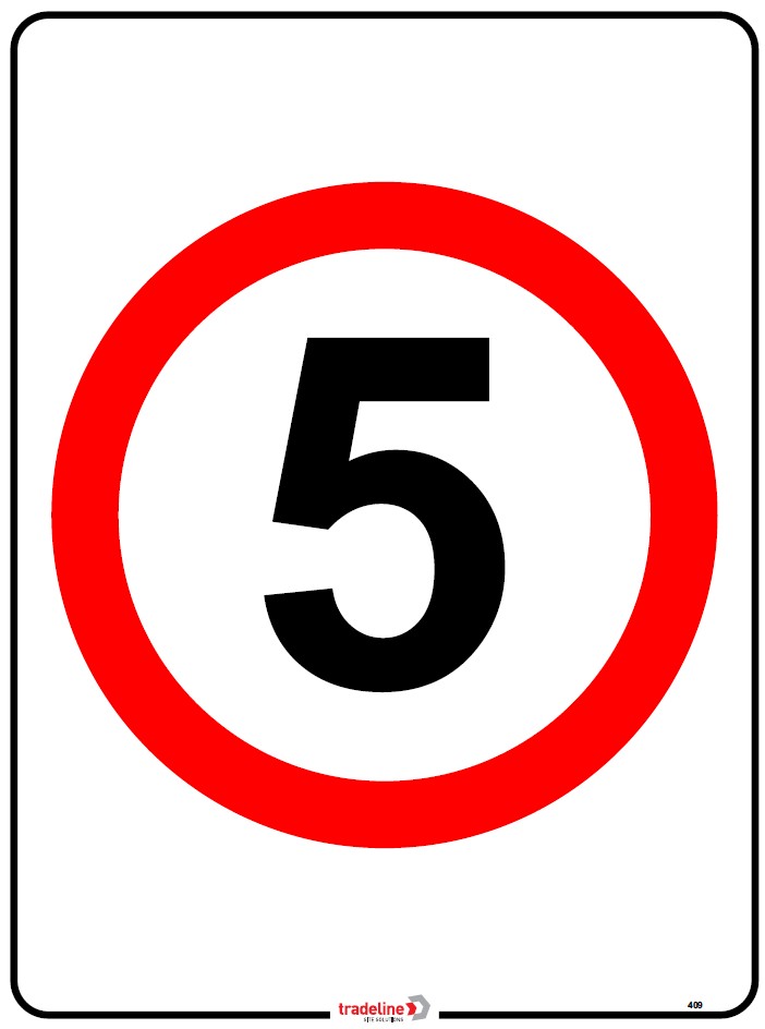 Safety Sign 600 x 450mm - 5km