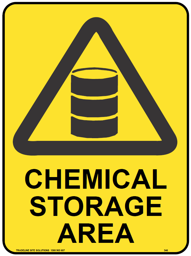 Safety Sign 600 x 450mm - Chemical Storage Area