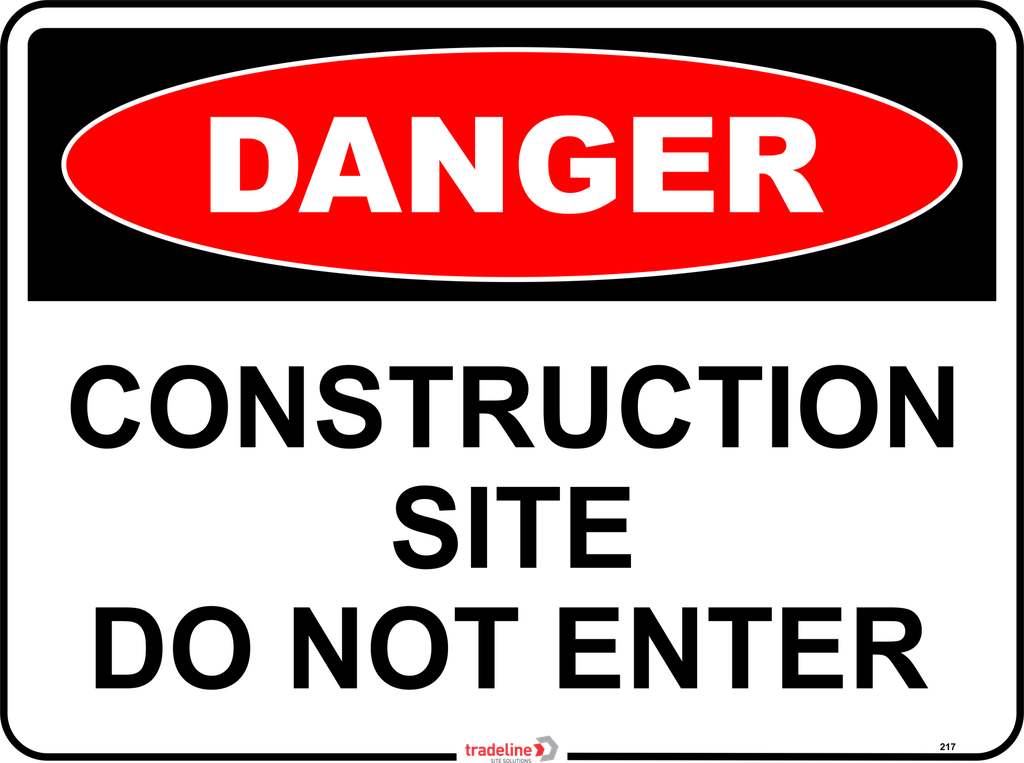 Safety Sign 600 x 450mm - DANGER Construction Site Do Not Enter