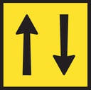 QLD Multi Message 600 x 600mm Class 1 Reflective - Lane Status, Two Lane Symbol