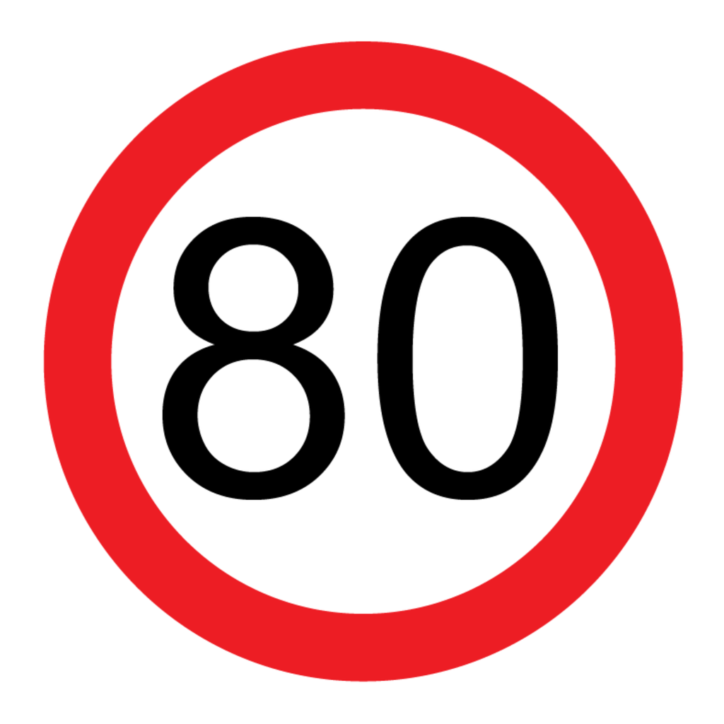 Victoria Multi Message Sign 600 x 600mm Class 1 Reflective - 80km