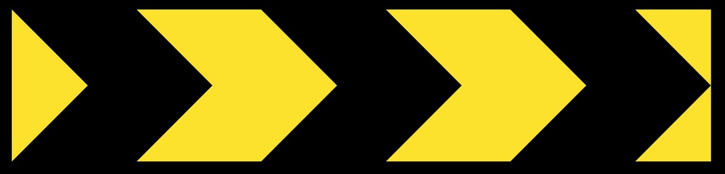 QLD Multi Message 1200 x 300mm Class 1 Reflective - Temporary Hazard Arrows