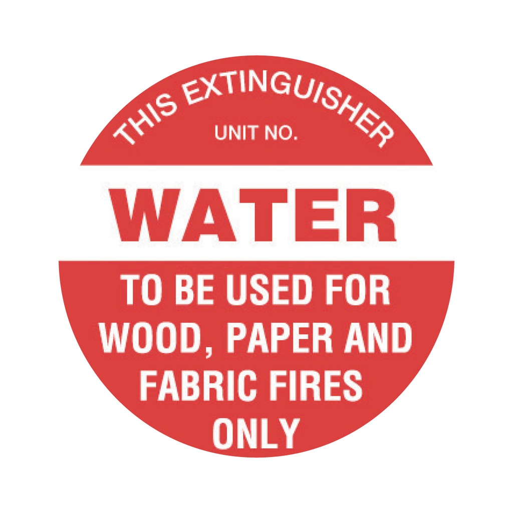 Fire Extinguisher Poly Sign - WATER
