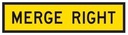 QLD Multi Message 1200 x 300mm Class 1 Reflective - Merge Right