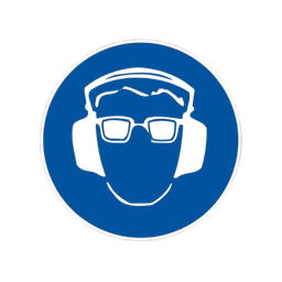 [STICK101] 200mm Round Sticker - Ear &amp; Eye Protection