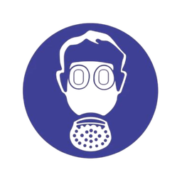 [STICK109] 200mm Round Sticker - Respirator