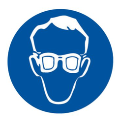 [STICK103] 200mm Round Sticker - Safety Glasses