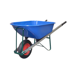 [BARROWST6] Builders Wheelbarrow - Wide Wheel, Blue Steel Tray