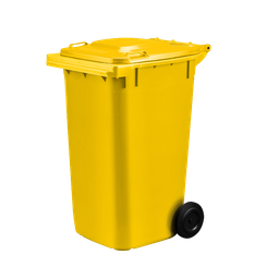 [BIN240YW] Plastic Wheelie Bin - 240L - Yellow