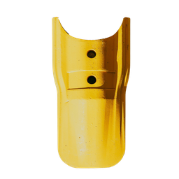 [TLCAP] Traffic Lane Separator End Caps (Pair) - Recycled Rubber - Yellow