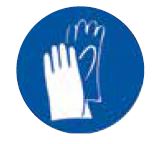 [STICK111] 200mm Round Sticker - Gloves