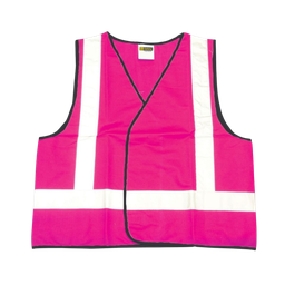 [DAY/NIV-FP-XXXL] Hi Viz Day/Night Safety Vest - Fluro Pink Size XXX Large