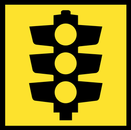 QLD Multi Message 600 x 600mm Class 1 Reflective - Traffic Lights Ahead Symbol