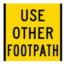 [TM8-V3C] Victoria Multi Message Sign 600 x 600mm Class 1 Coreflute - Use Other Footpath